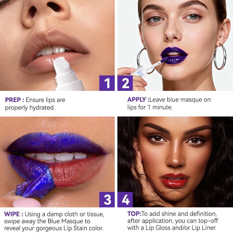 Cos Skin Matte Batom 7 Cores, Fácil de Remover, À Prova D'água e ...