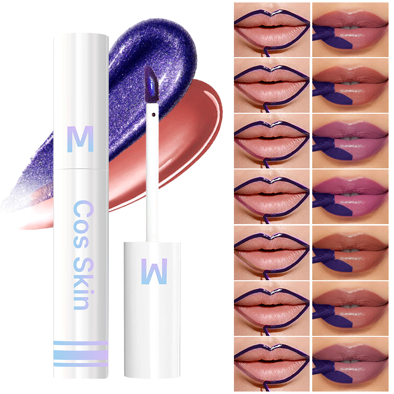 Cos Skin Matte Batom 7 Cores, Fácil de Remover, À Prova D'água e ...
