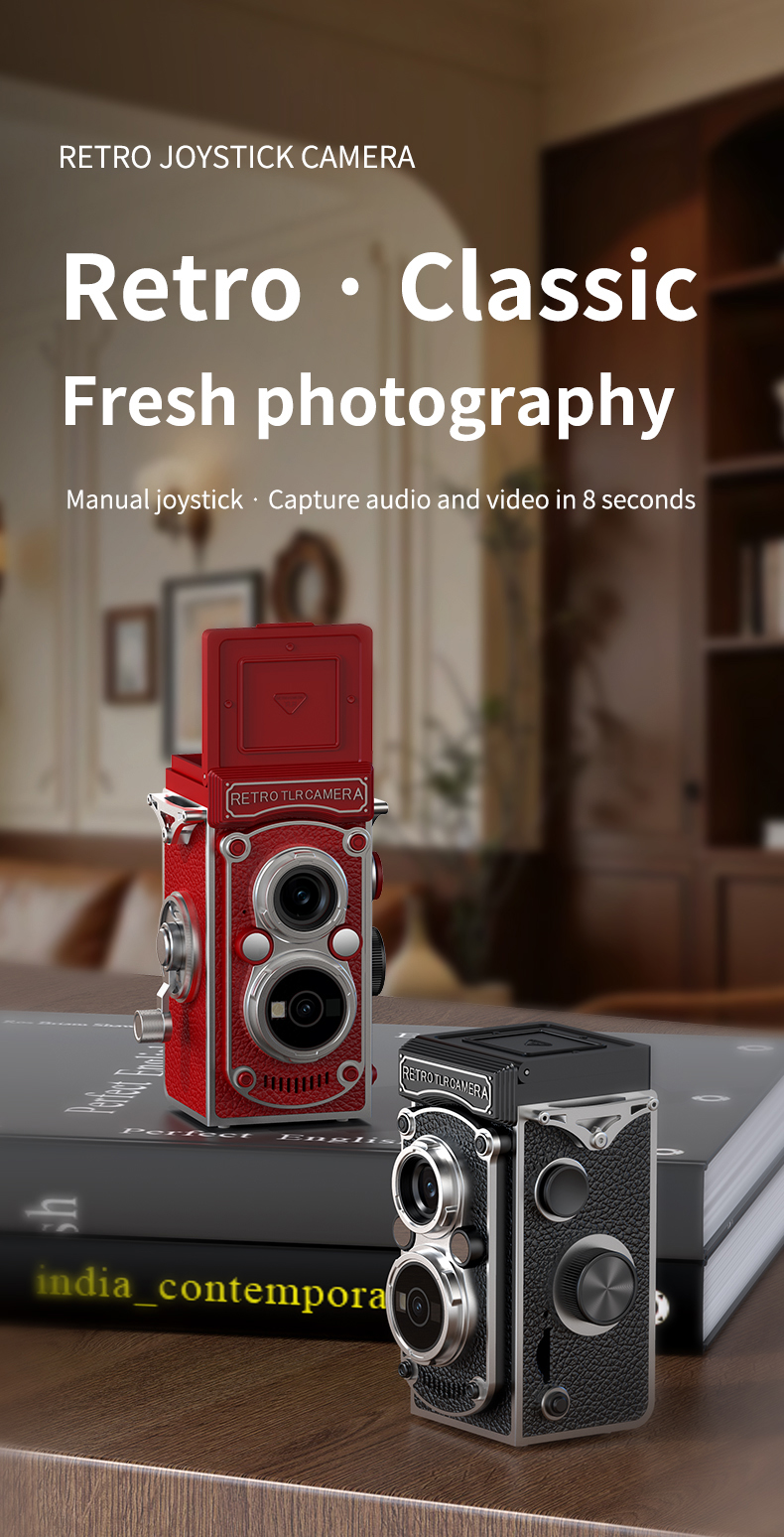 Mini Câmera Digital , Portátil Estilo TLR Retro Apontar E Disparar ...