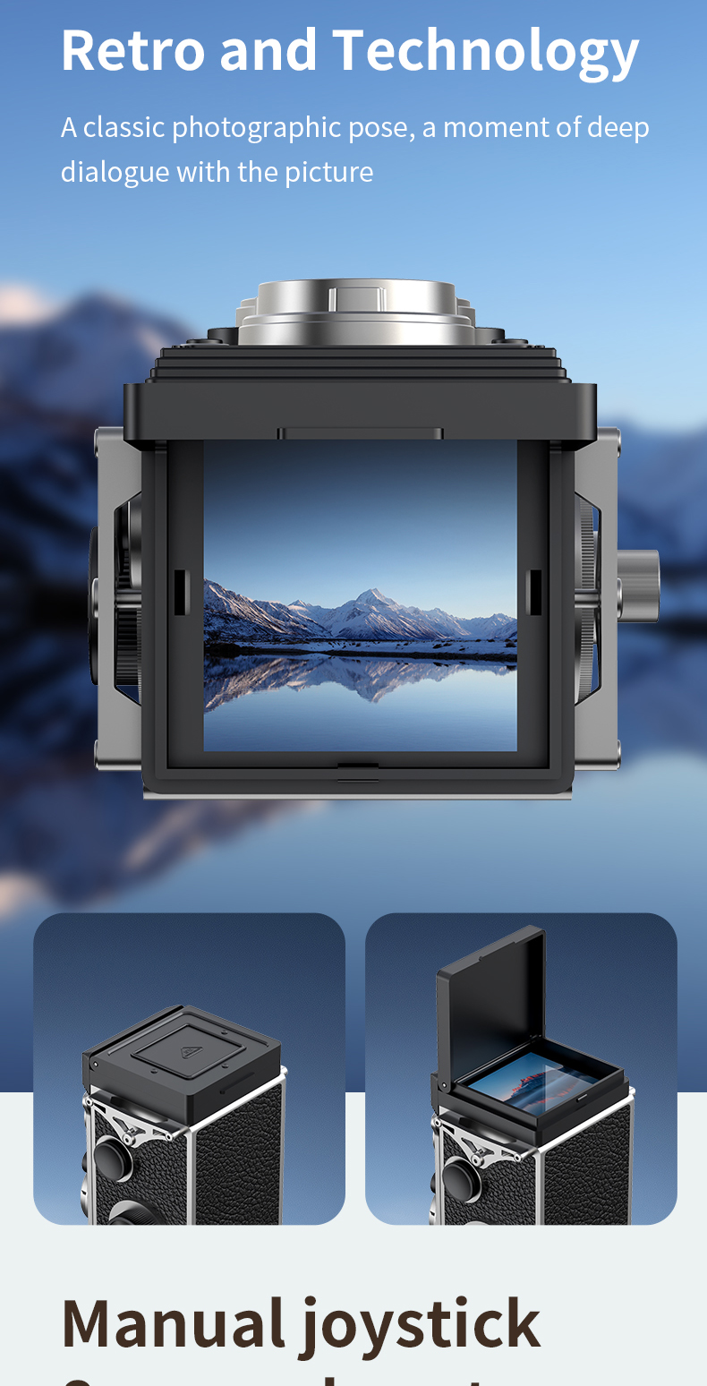 Mini Câmera Digital , Portátil Estilo TLR Retro Apontar E Disparar ...