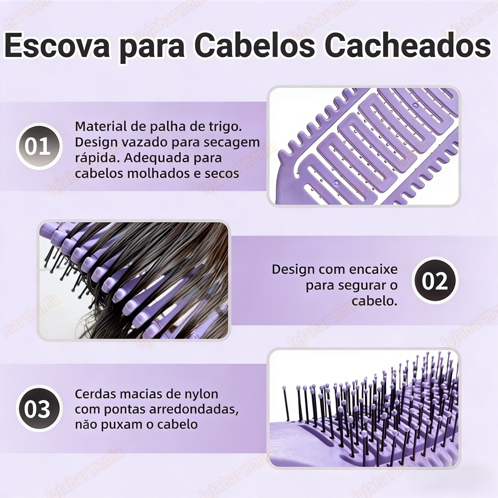 Escova Definidora de Cachos, Escova para Cabelos Cacheados,Escova ...