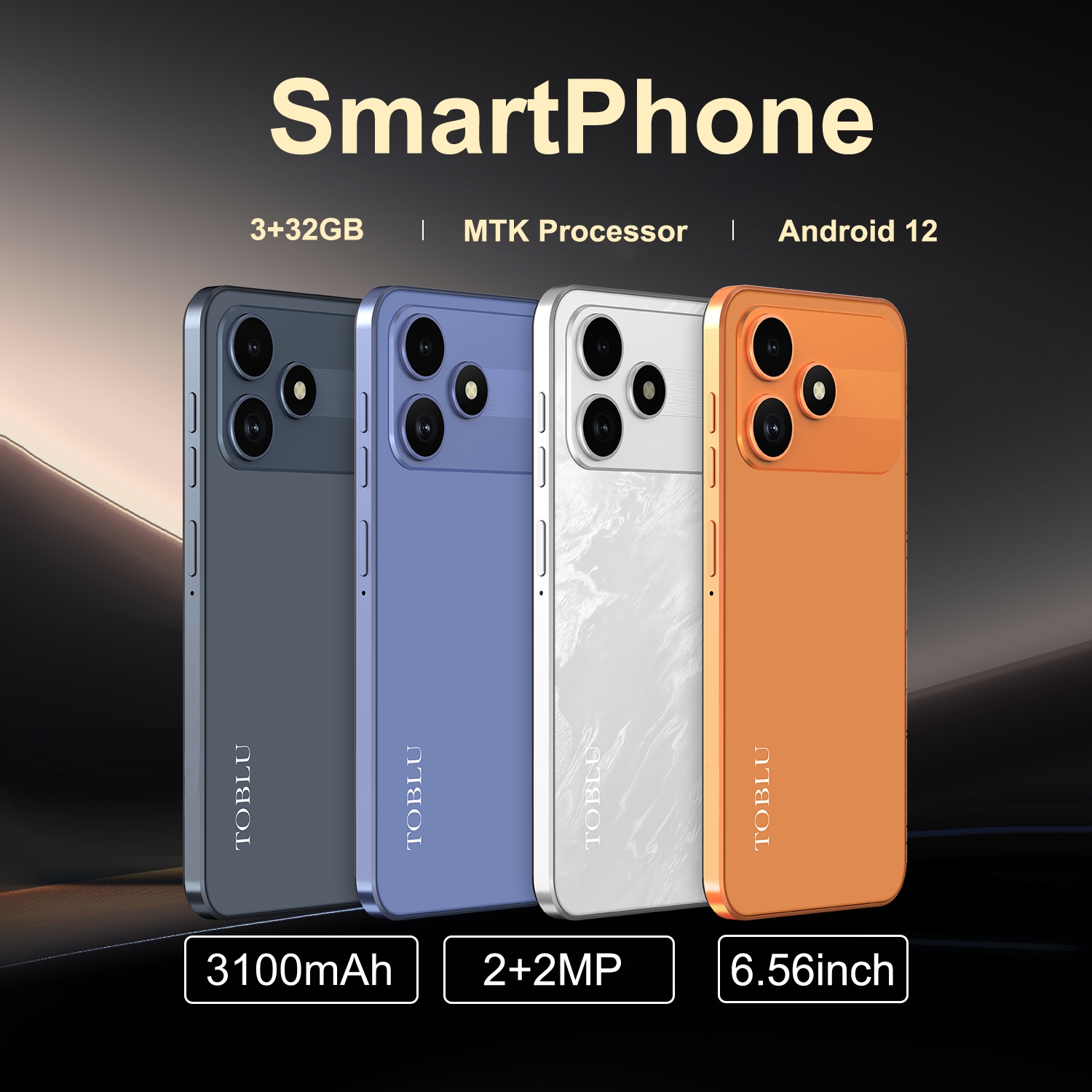 M17 Pro 6.56 Polegadas HD Smartphone 3GB + 32GB Dual SIM Android 10 ...