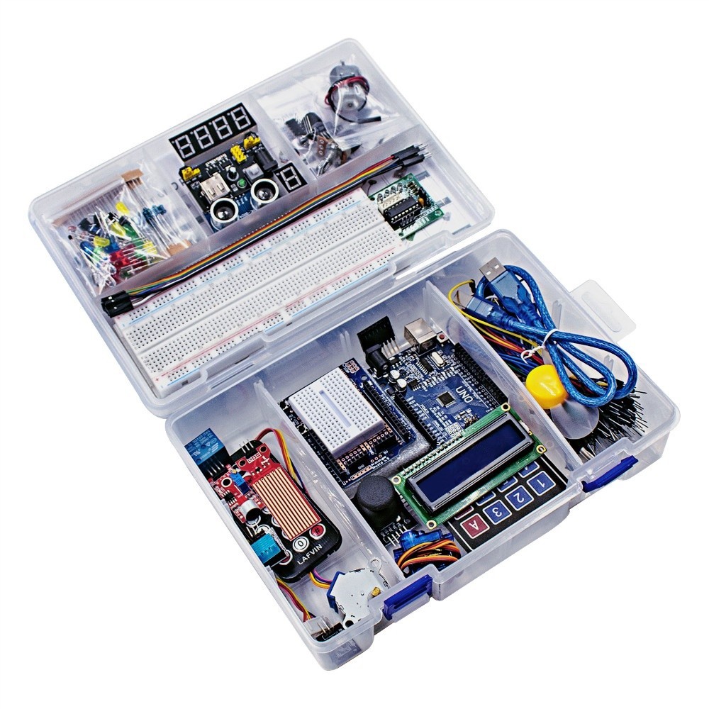 Kit Inicial Básico Para Arduino Uno R3 Com Fios De Ligação De Placa De ...