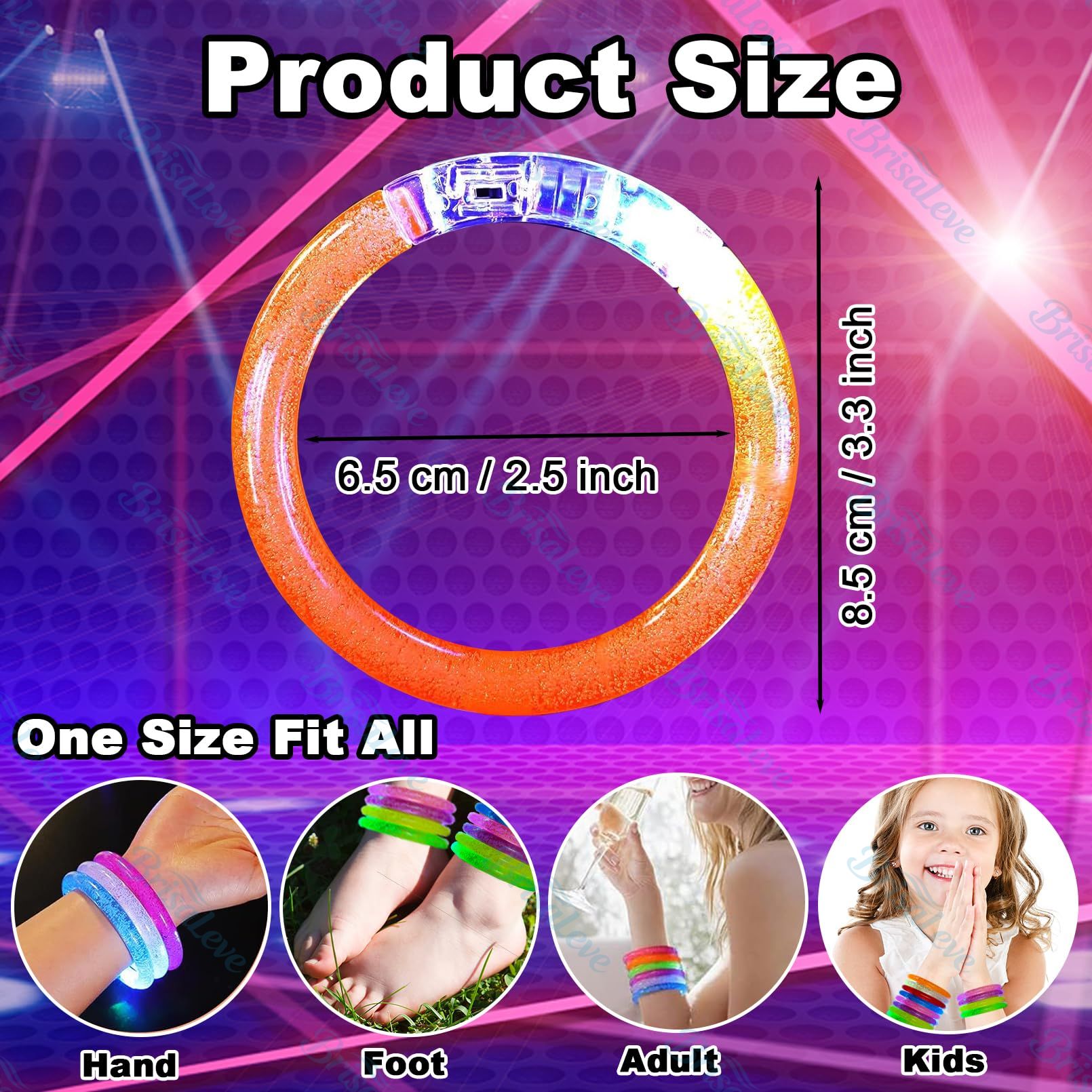 Kit Pulseira Led Neon Coloridas Festa Aniversário Rave Balada | Shopee ...