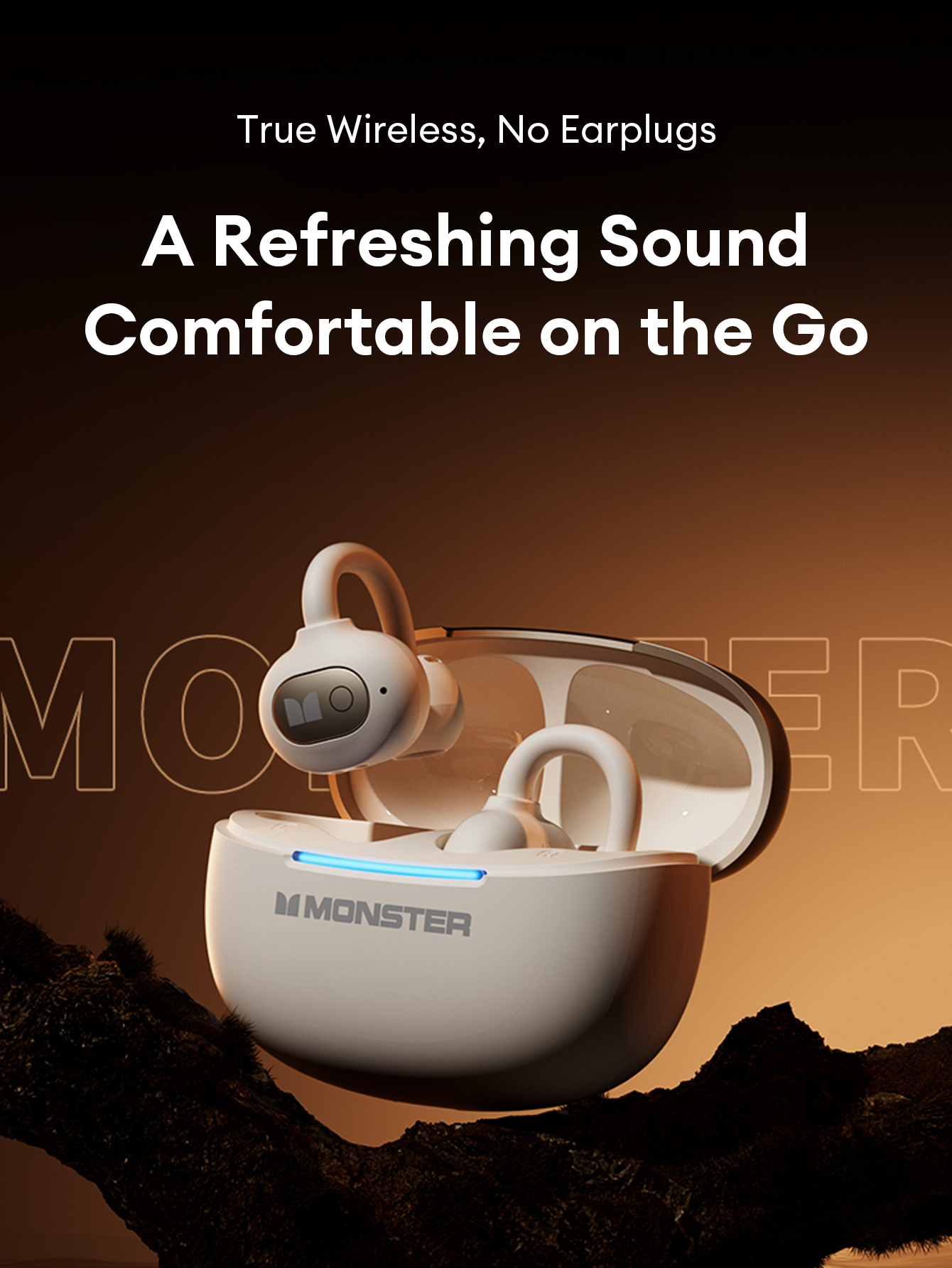 Monster D05 Fones De Ouvido Bluetooth Sem Fio Clip-on Open-Ear Com Som ...