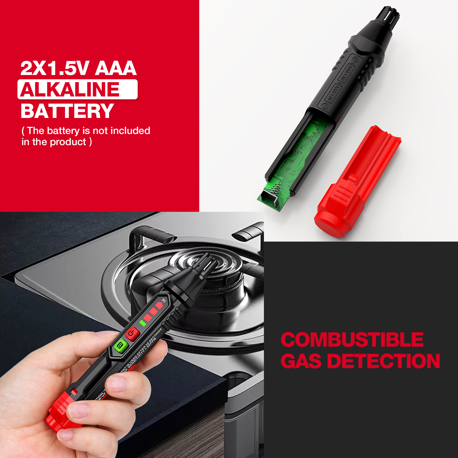 HT Series Detector de Gás Combustível Verificador de Vazamento de Gás ...