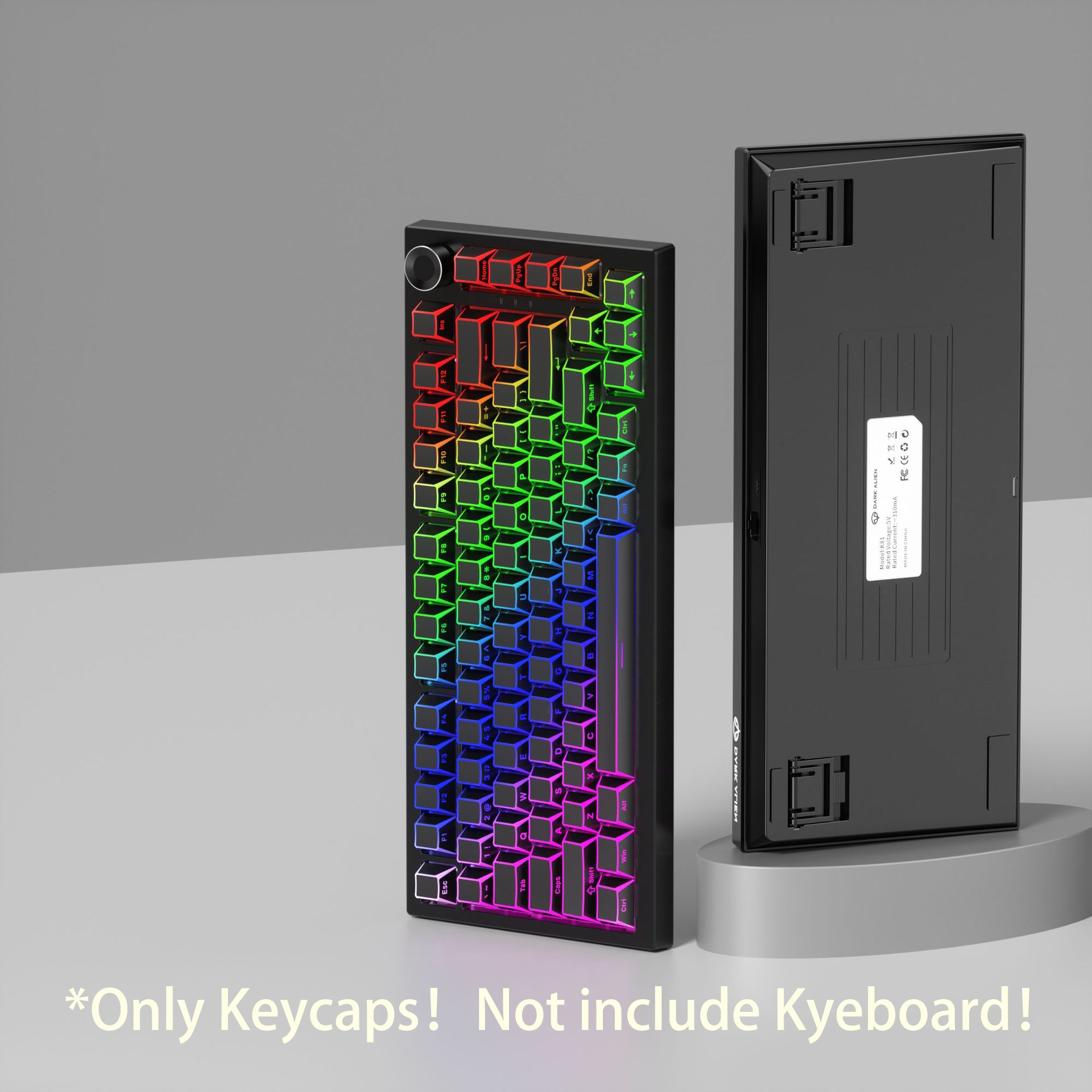 Shadow Fold Shine Through PBT Keycap Double Shot Cherry Profile Keycaps ...
