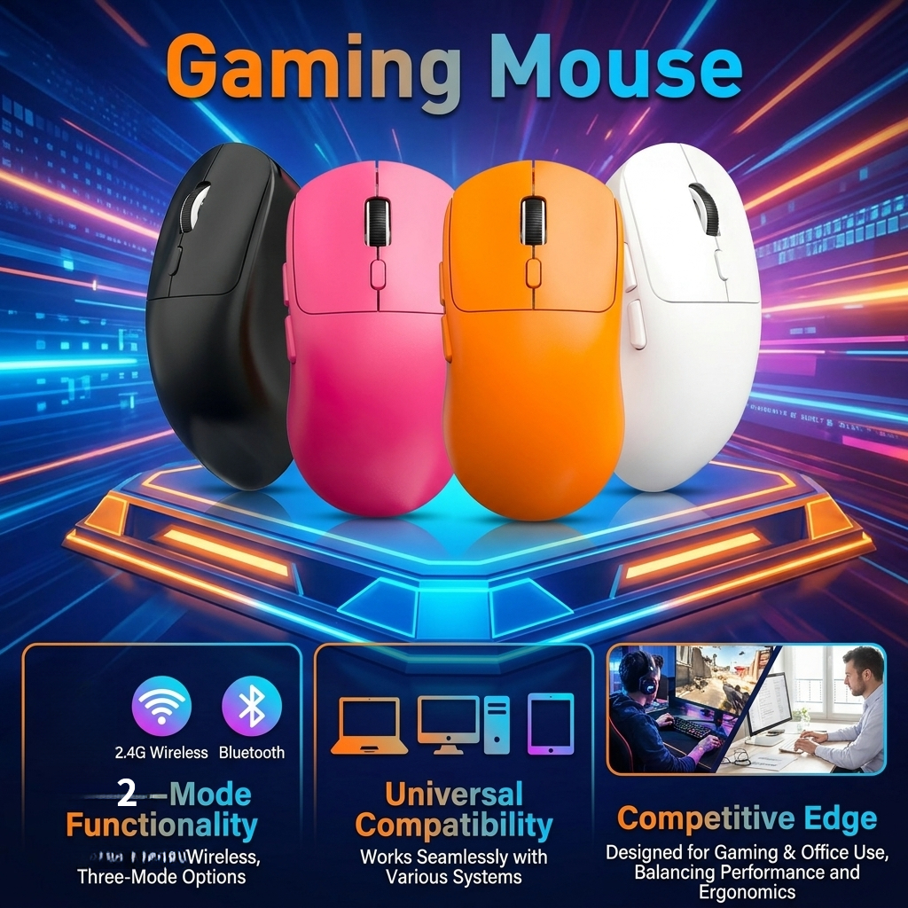 Itly M348 Dual Mode Wireless Mouse Gaming Office Universal Compatível ...