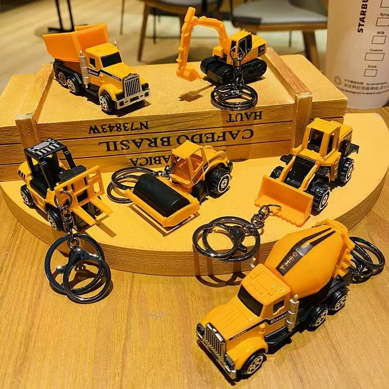 Bonito Dos Desenhos Animados Veículo De Construção Chaveiro Engenharia ...