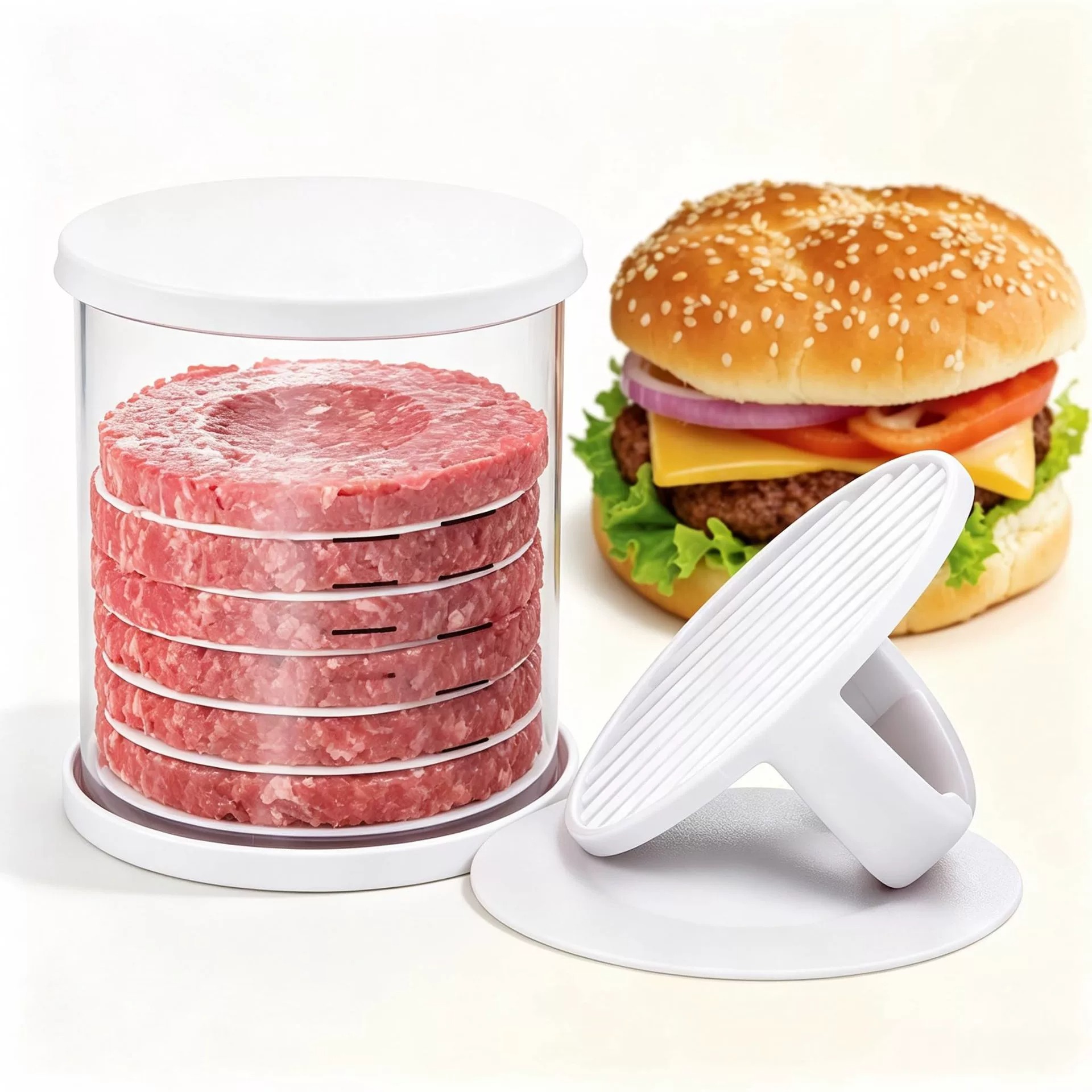 Fabricante De Hambúrguer Multicamadas Com Recipiente De Armazenamento ...