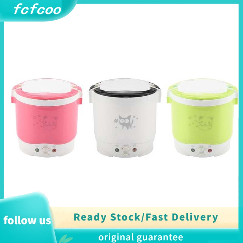 Fcfcoo 24v 130w 1L Panela Elétrica Multifuncional Portátil Para Cozinha/Arroz/Alimentos