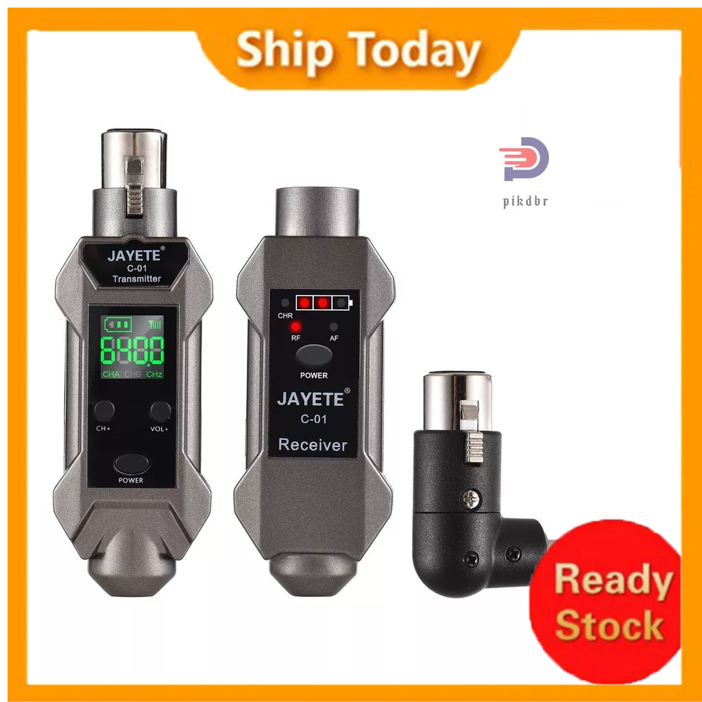 Pd JAYETE C-01 UHF Professional Conversor De Microfones Com Fio Para Microfone Sem Transmissor E Receptor 500 ~ 980MHz