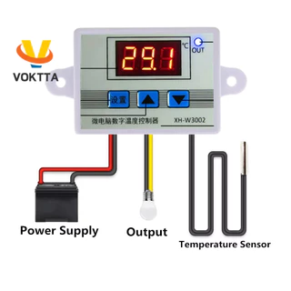 VOKTTA 12V 24V 110V 220V Profissional W3002 Controlador Digital LED De Temperatura 10A Regulador Termostato XH-3002