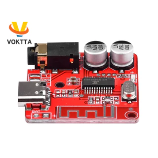 Placa Receptora De Áudio Bluetooth VOKTTA 5.0 MP3 Sem Perdas Módulo De Música Estéreo Fio 3.7-5V XY-BT-Mini