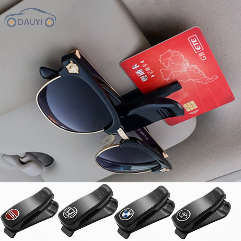 Universal Carro Óculos De Sol Visor Capa Clip Porta-Cartões Caneta Acessórios Para