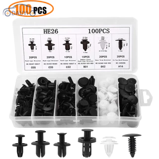 100pçs Painel De Retenção kit De Fixação Clipe De Plástico Automotivo Para Carroceria Empurrar Pino Rebite Clipes De Porta Acessórios Carro