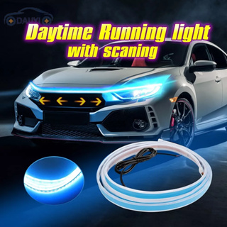 Fita De Luz De Capô Do Carro Iluminação Diurna Varredura Flexível Cortador Automático ambient 12v Lâmpada