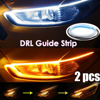 2 Peças LED DRL Luz Diurna De Funcionamento Do Carro Flexível À Prova D