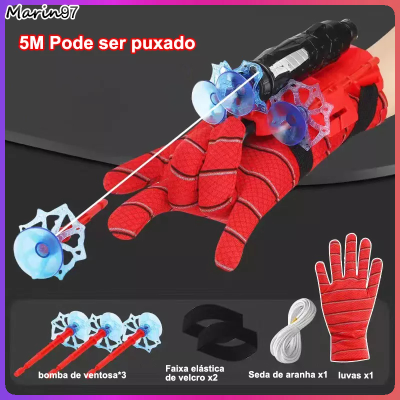 Homem Aranha Brinquedo Infantil Lançador De Teia dardos Para Crianças/Spiderman/Marvel Avengers/Cartoon/Homem-Aranha/brinquedos divertidos