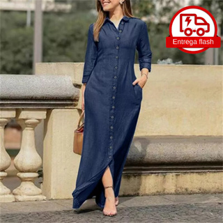 a.ming jeans vestido longo