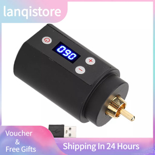 Lanqistore LED Mini Wireless Rotary Tattoo Pen Battery Pack Power Supply RCA Machine