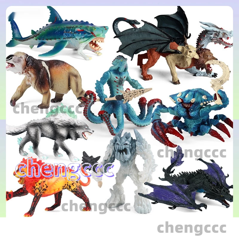 Doyomtoy Zerberus Golden Blue Zerberus, Warcraft Giocattolo D'oro Per Bambini, Giocattolo D'azione, Regalo Di Compleanno Per Bambini