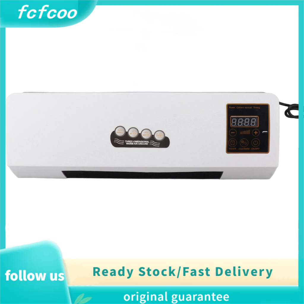 Fcfcoo 🔥Ready Stock🔥 1800W Wall Mounted Air Conditioner Heater Electric Cooling Heating Machine PTC Heating Element
