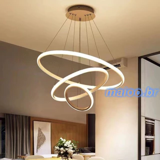 3 cores em 1 leve teto candelabro para sala de jantar