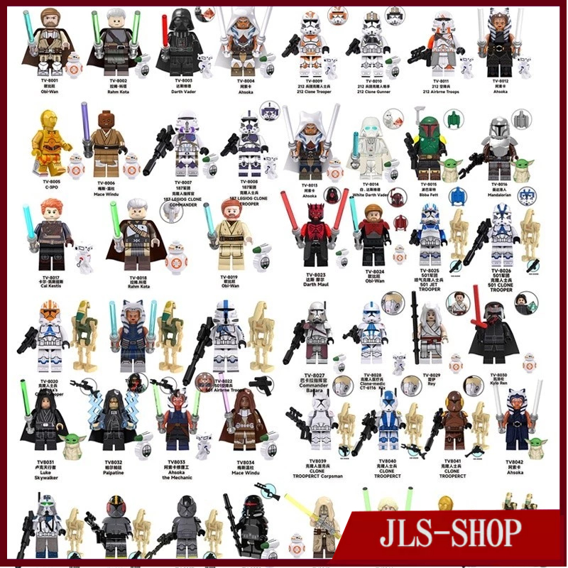 Star Wars Luke Palpatine Clone Troopers Darth Vader Ahsoka Mini Blocos 