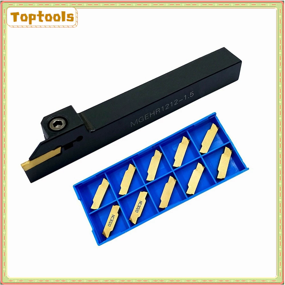 [TOOO] MGEHR1212-1.5 Porta Ranhuras + 10pcs MGMN150-G Insertos Para De Metal Duro