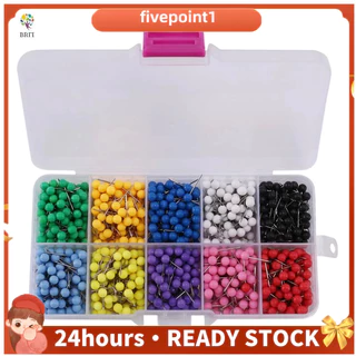 Tachas De Mapa De 1000 Pcs Push Pins Cabeça Plástica Com Ponta De Aço Cortiça , Tábua De Segurança Thumbtack Colorido Material Escolar