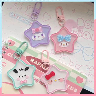 Porta-Chaves Sanrio Cartoon Bonitinho Kuromi Cinnamoroll Minha Melodia Kawaii Pingente De Bolsa