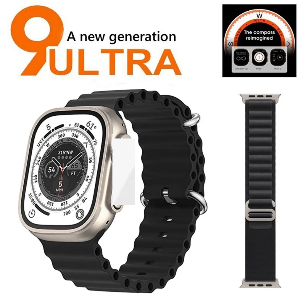 Smartwatch 9 Ultra 2 max Series Compass 2.2 Tela Grande 49mm Esporte Masculino