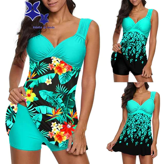 2024 Biquíni Europeu Americano Novo Estilo Split Biquíni Feminino Feminino Impressão Sexy Conservative Plus Tamanho Swimsuit