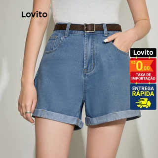 Lovito Casual Lovito Casual de Bolso com Cinto Flip-Up Básico Feminino L45AD059