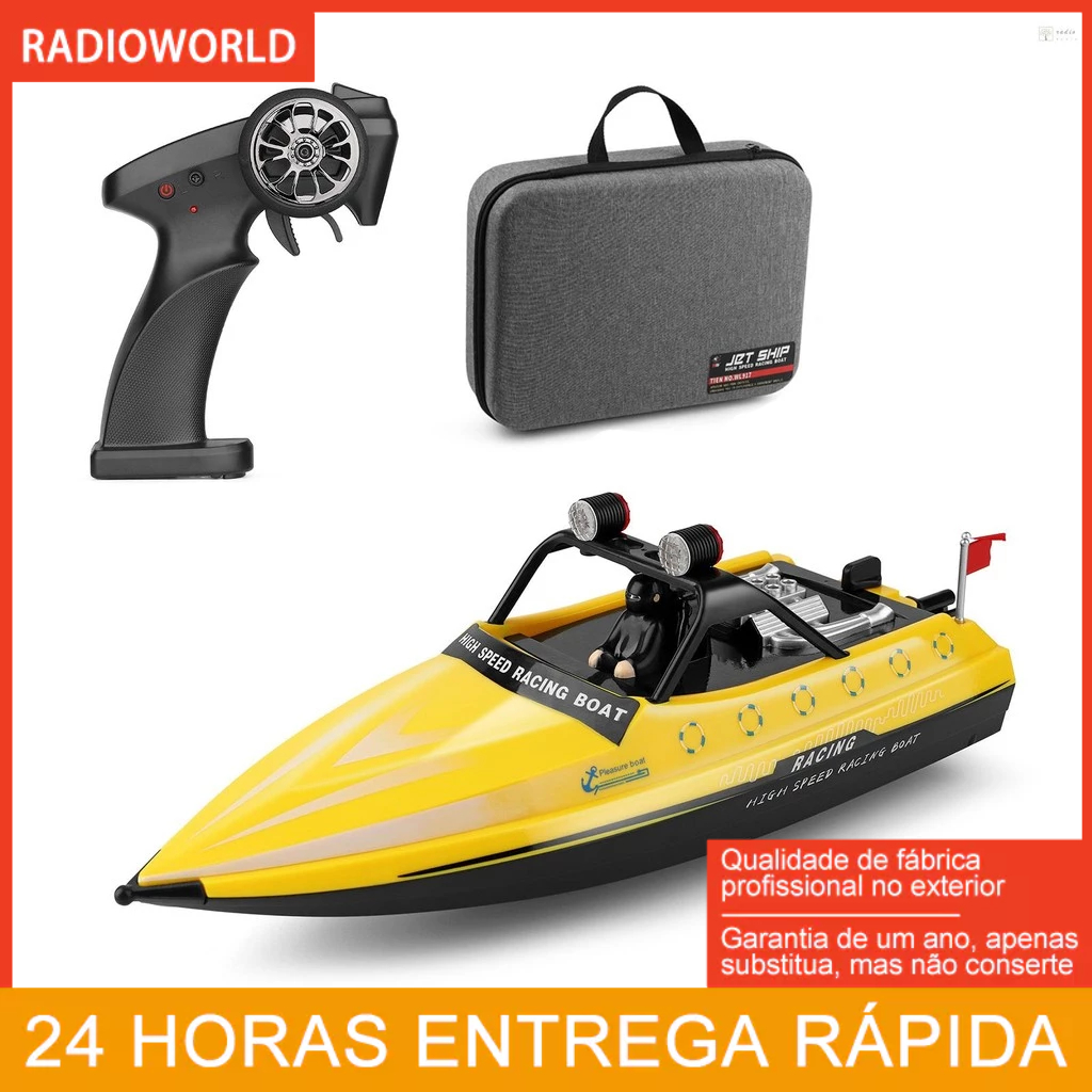 Barco RC Mosasaurio – 2.4GHz Con Luces LED Y Batería USB – Juguete Acuático Para Niños +8