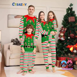 Europeu americano roupas de festa de natal meninos meninas adulto elfo terno Halloween diversão pai-filho roupas para casa pijamas