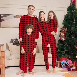 Pijama Europeu Americano Novo Estilo Pijama de Natal em Pijama Vermelho de Manga Longa
