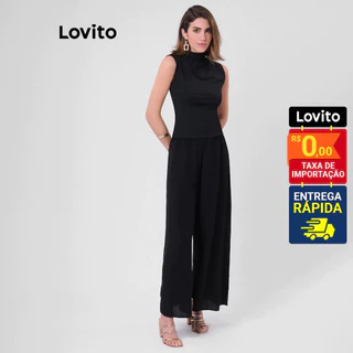 Lovito Elegante Regata Lisa para Mulheres LB1BRL027