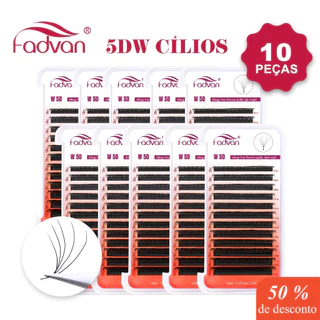 10 Peças Fadvan 5D W Extensão De Cílios Preço De Atacado Do Fabricante