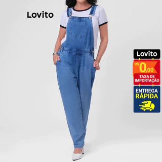 Lovito Macacões lisos casuais para mulheres LB158BRL187