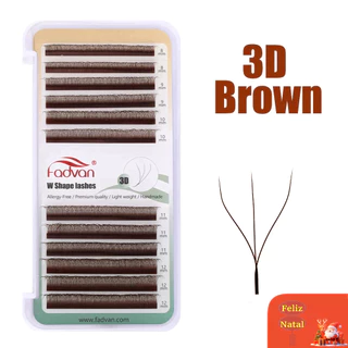 FADVAN Cor Marrom YY 3DW 4DW Forma Cílios Extensões De Postiços Naturais Bandeja De Mistura
