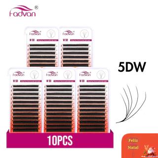 10 pcs FADVAN 5D W Pestanas Extensão De Atacado