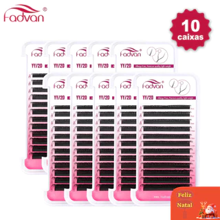 Fadvan 10PCS YY eyelashes Extensão De Cílios Postiços Em Formato De Premium Maquiagem Y shape 8-15