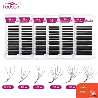 Fadvan Cílios Velho Pacakging Liquidação YY 3D 4D 5D 6D 7D 8D W Forma Cílios Extensões C pestanas