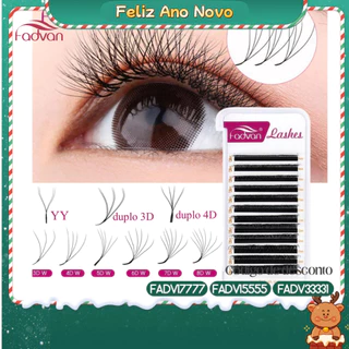 Fadvan Lashes YY 3D 4D 5D 6D 7D 8D W Forma Extensão de Cílios Faux Cílios Brasileiros