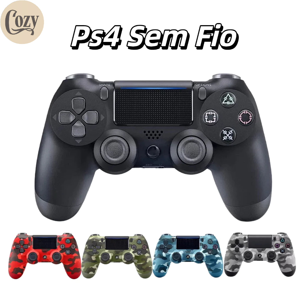 Controle camuflado compatível com Ps4 sem fio joystick com cabo ...