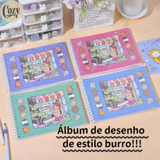 Caderno de Desenho Livro de Colorir 48 Folhas Pintura Coloring Book cenários em Oferta na Shopee