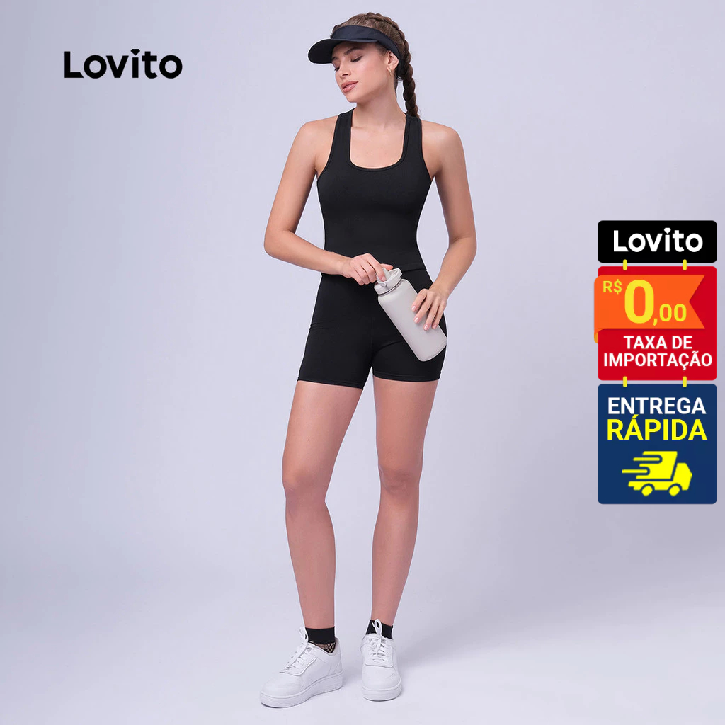 Lovito Regata Feminina Esportiva Básica LB349BRL378