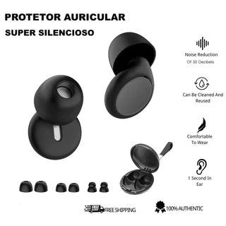 Tampão de Ouvido para Dormir - Cancelamento de 27 dB,Silicone Super Macio, Ideal para Viagem e Trabalho - Inclui 4 Pares
